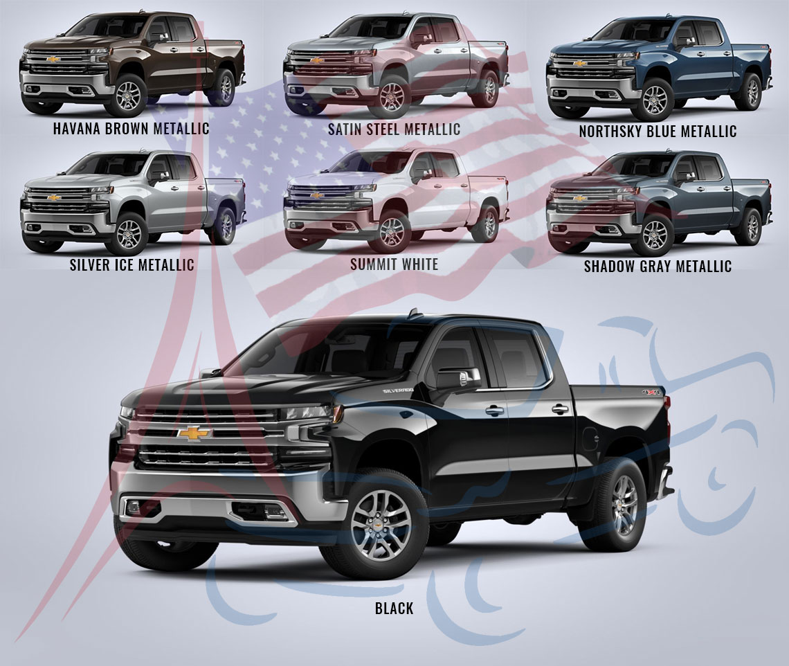 couleurs chevrolet silverado