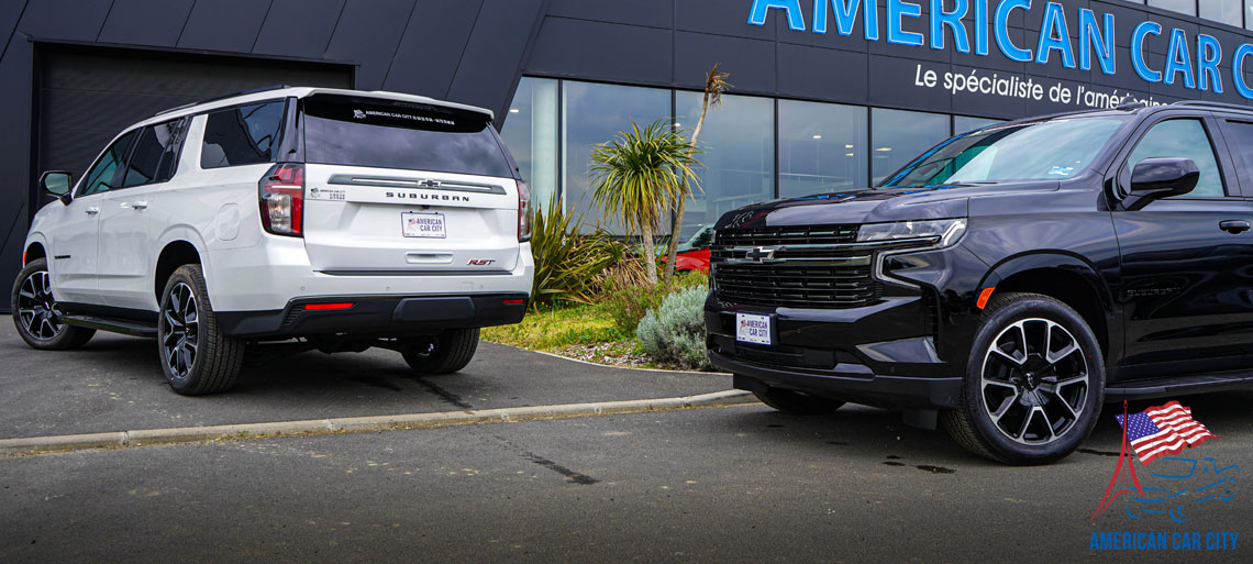 chevrolet suburban blanc et noir