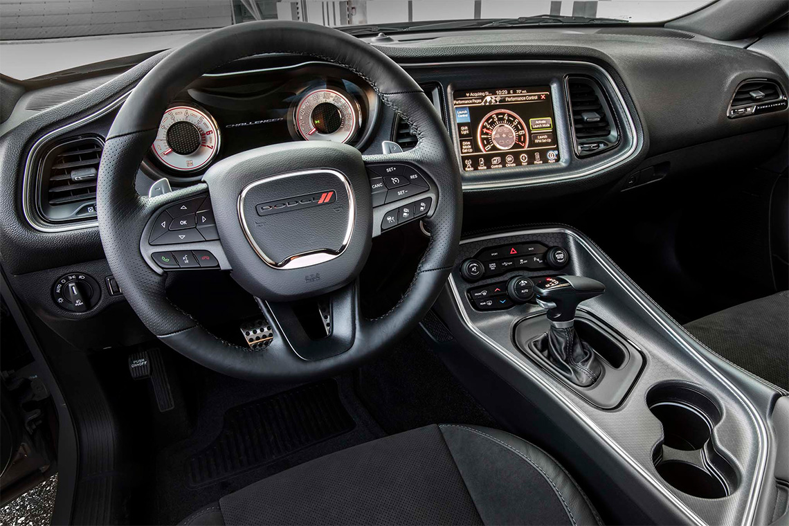 intérieur cuir noir Nappa dodge challenger