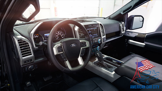 intérieur cuir noir ford f150 platinum