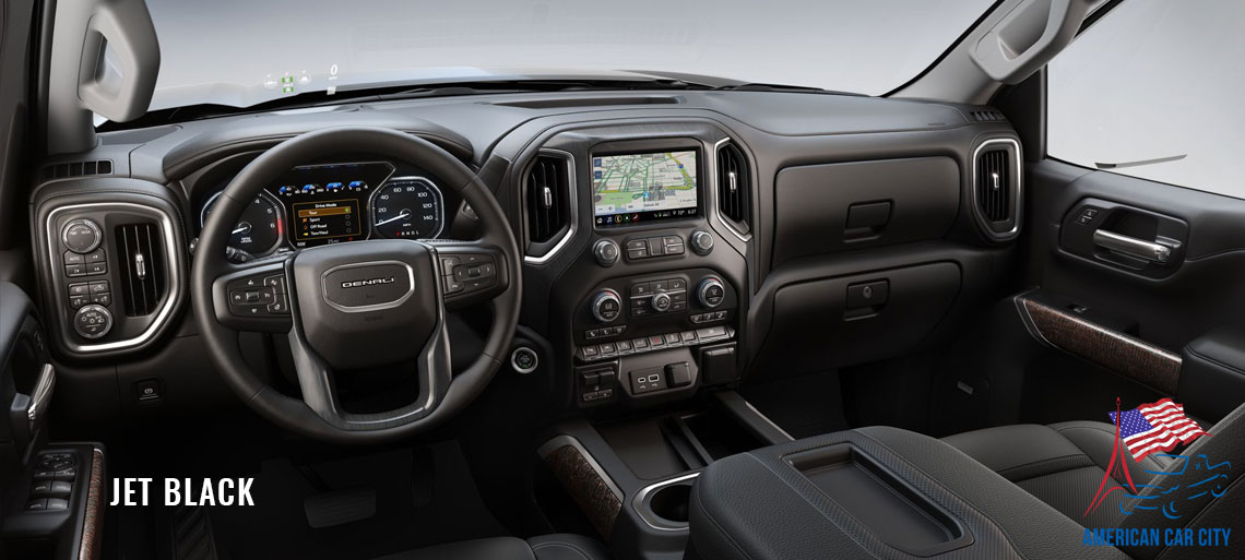 intérieur jet black gmc sierra