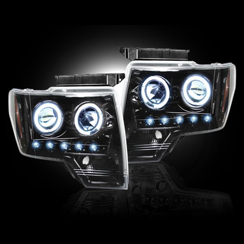 Feux avant halo RECON #264190CL Ford F150 09-13