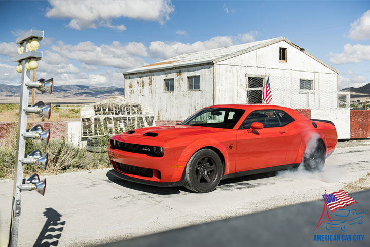 burn Dodge Challenger Super Stock