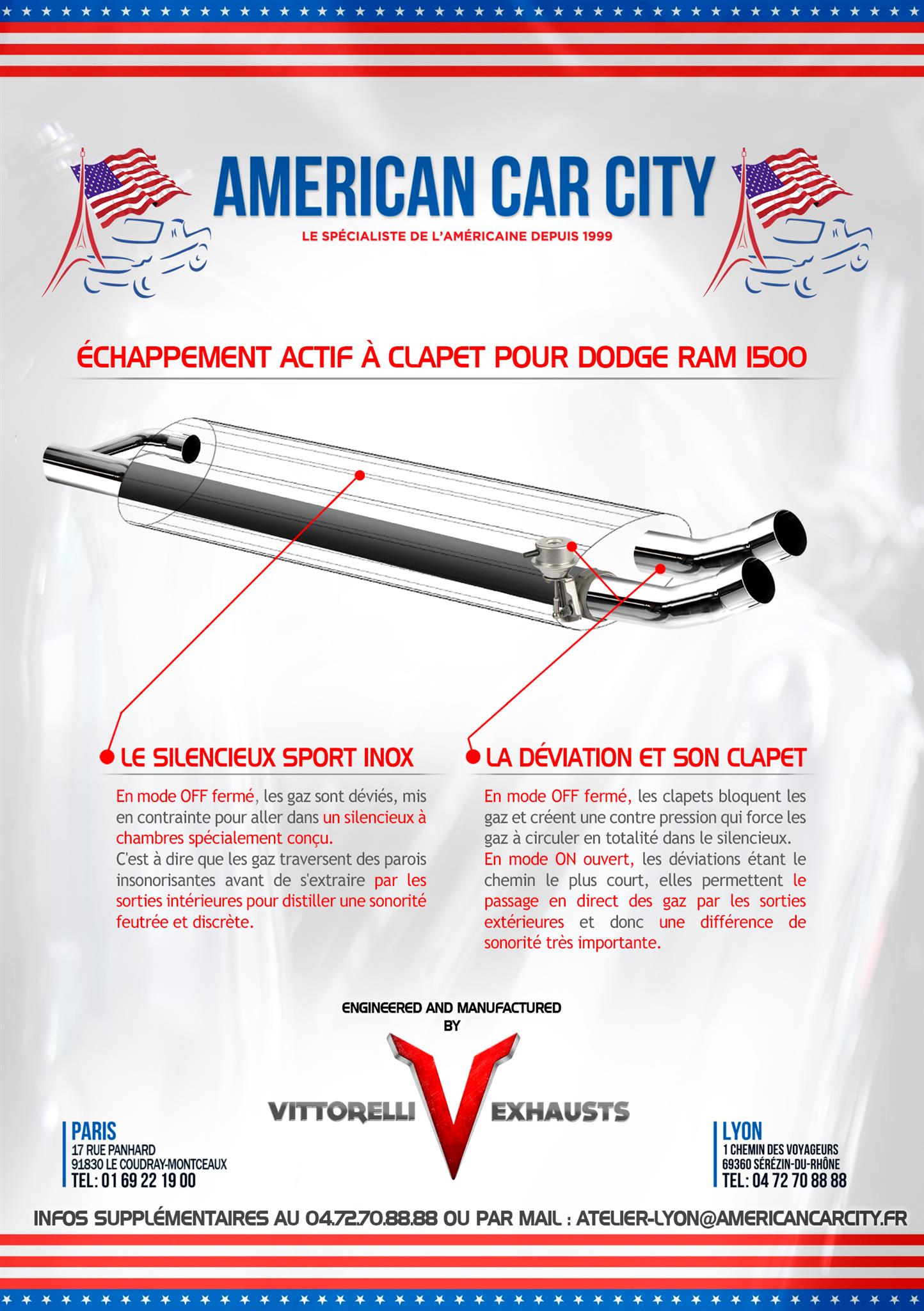 Echappement à Clapet sur mesure DODGE RAM 2019