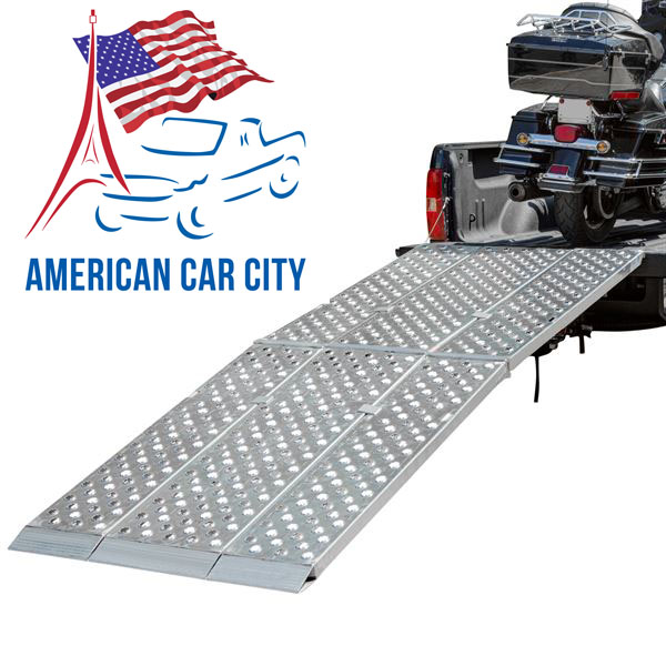 Rampe Moto En Aluminium P2R – Longueur 2 M, Largeur 21,5 Cm – Capacité 400 Kg – Gris – Pour Chargement Dépanneuse Ou Garage